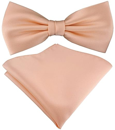 TigerTie Satin Fliege Einstecktuch in Uni einfarbig + Aufbewahrungsbox