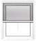 jarolift 2 in 1 Insektenschutzrollo Volaris Fliegengitter Fenster-Rollo, PVC Rahmen Weiß, Höhe und Breite Kürzbar, 100 x 140 cm (B x H)