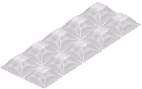 hang-it Wandpuffer in transparent - Set 10 Stück Abstandshalter aus PU - selbstklebend - 20mm x 7,5mm