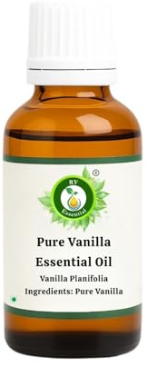 R V Essential Puro de vainilla esencial 30ml de aceite (1.01 oz)- Vanilla planifolia (100% puro y natural de Grado Terapéutico) Pure Vanilla Essential Oil