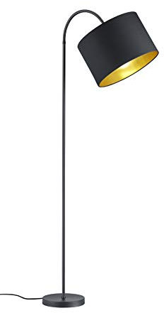 Trio Leuchten Hostel - Lampada a stelo in metallo, colore: nero opaco/oro