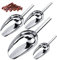 GZLCEU Lot de 4 pelles à glace, en acier inoxydable, polyvalentes, pour bonbons, glaçons, céréales, noix, bar, buffet, fête, mariage (argenté)