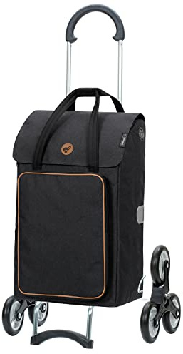 ANDERSEN Einkaufstrolley - Treppensteiger Scala Shopper Ipek BO schwarz 45 L Einkaufsroller,isoliert,Kühltasche,vielseitig, leichtgängig, Räder abnehmbar, Treppensteiger