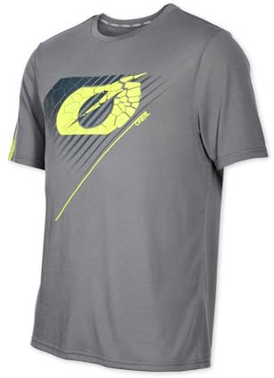 O'NEAL Mountainbike Shirt MTB DH Downhill FR Freeride I Fahrrad Trikots Herren Damen I Vault Jersey atmungsaktiv, schnelltrocknend I Radtrikot Kurzarm I Grau Neongelb I Größe L