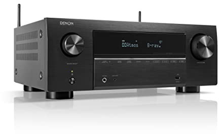 Denon AVR-X2800HDAB 7.2-Kanal AV-Receiver, HiFi Verstärker mit Dolby Atmos, DTS:X, 6 HDMI Eingängen und 2 Ausgängen, 8K HDMI, Bluetooth, DAB, WLAN, AirPlay 2, HEOS Mulitroom, Alexa kompatibel, schwarz