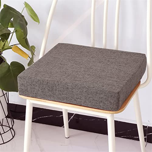 FANSU Sitzerhiohung, Sitzkissen Memory Foam Bequeme Bürostuhl Stuhlkissen für Auto/Esstisch Stühle/Rollstuhl/Gartenstühle/Sofa Rücken Sitzkissen (50x50x8cm,Anti-Rutsch dunkelgrau)