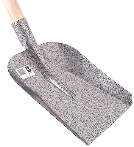 BAUSTER® pelle robuste 280 x 230 mm - Manche de 100 cm - Qualité supérieure - Pelle pour la construction - Tôle d'acier