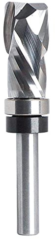 Broca de enrutador de compresión en espiral de 1/4 pulgadas, enrutador de corte superior sólido de corte arriba, herramienta universal de corte preciso de madera para el hogar carpintería bricolaje