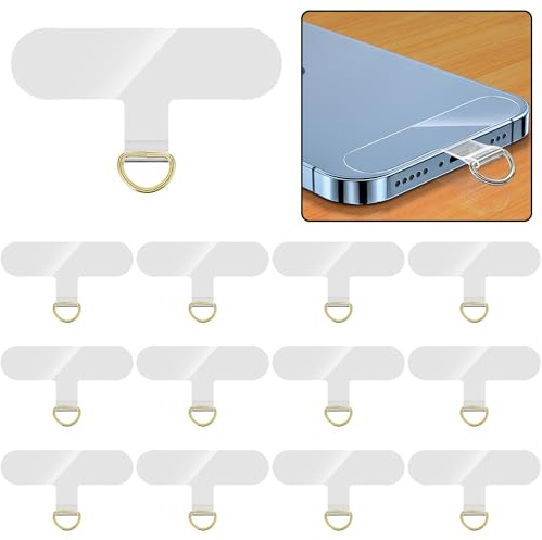 12 Pieces Tether Tab, Universal Phone Lanyard Patch Without Adhesive, Lanyard Replacement Part for Cell Phone Strap