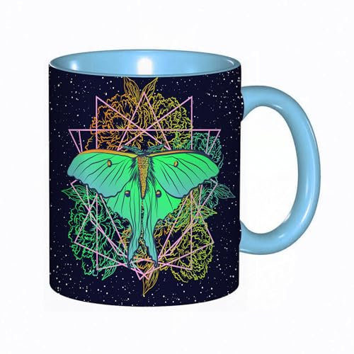 Kaffeebecher Mug,Farbenfroher Trend-Blumendruck mit Rosen und Schmetterling. Entwerfen Sie ein Poster für ein T-,kaffeebecher porzellan, tasse Füllmenge 330 ml - sehr interessante bedruckte Teetassen