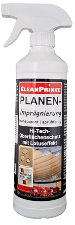 CleanPrince Imperméabilisant pour bâche - 500 ml - Avec effet lotus - Protection contre les taches de moisissure et la saleté