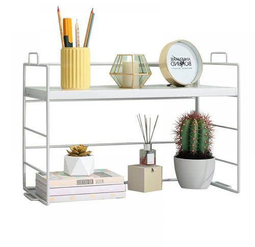 Gelory Desk Shelf Organiser Desktop Bookcase Storage for Home Office