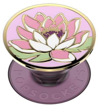 ​​​​PopSockets Phone Grip with Expanding Kickstand, Adhesive Grip - Enamel Water Lily