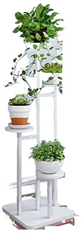 REEKOS Pflanzenregal Blumenständer Pflanzenständer Einfacher Moderner Blumenständer-Bodenpflanzer-Halter-Metallblumenständer Für Haus Drinnen Draußen Blumenregal Blumentreppe(F,120 * 40 * 40cm)