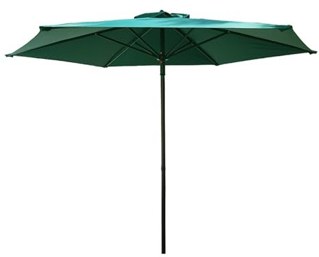 Ombrellone da Giardino Piccolo 220 cm, Ombrellone da Esterno con 6 Stecche, Spinta a Mano, Ombrellone per Balcone, Terrazza, Cortile(Green)