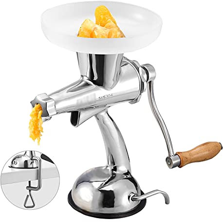 Manual Wheatgrass Juicer, Portable Wheatgrass Juicer with Suction Cup Base, Fruit Juicer Stainless Steel, Suitable for Fruits and Vegetables, Health Juice Extractor Tool