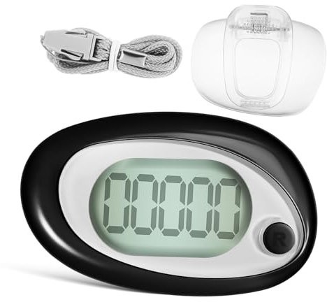 TOKIDNY Compteur Clip Et Lanyard Pédomètre Portable pour Marche des Distance Et Calories Brûlées Pratique Et Facile à Utiliser