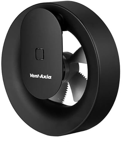 Vent-Axia Badlüfter Svara mit Licht- und Feuchtigkeitssensor 100-125mm (App gesteuert) - Schwarz