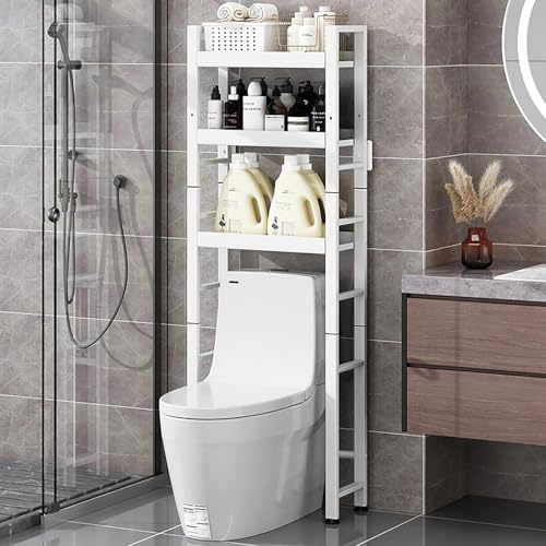 Lavatrice Scaffale,Supporto Lavatrice Asciugatrice Scaffale Lavatrice,Scaffale Sopra Lavatrice,Mobili Lavanderia,Colonna Lavatrice Asciugatrice,Mobile Asciugatrice,Per Bagno, Lavanderia(White,64in/162