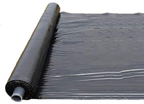 HFRSE 10 M 0,008 Mm Mulchfolie, Schwarzer PE-Kunststoffmulch, Bodendeckerfolie for Den Garten, Frostschutz, Warmhalten, Unkrautbekämpfung, 1 Stück(1.5M Width)