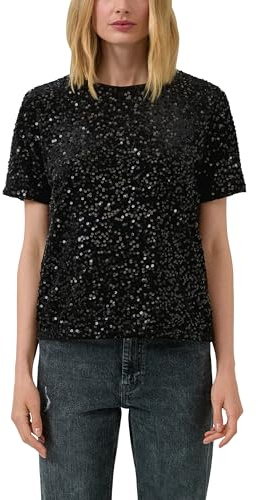 s.Oliver Samtshirt mit Pailletten