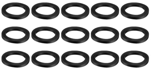 sourcing map 15 rondelle piatte in gomma nitrilica DN65 2-9/16 OD x 2 ID x 0,6 cm di spessore, grandi rondelle O-Ring, distanziatore in gomma piatta industriale, nero