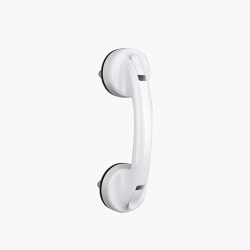 Maniglia for Doccia con Ventosa, Maniglia di Sicurezza for Doccia con Impugnatura Antiscivolo for Vasca da Bagno, WC, Bagno, Cucina, Scale(White)