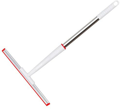 Escobilla de goma para ventanas, fregona limpiacristales de 47 x 28 cm, limpiador de espejo de mano, escobilla ergonómica para balcón, garaje, cubierta, azulejos, hotel, suelo, cocina, patio, piscina