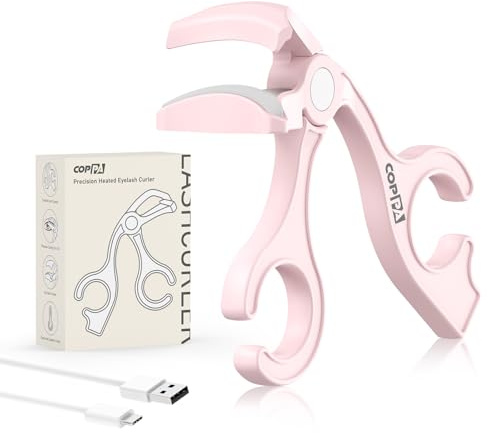 COPPA Heated Eyelash Curler, EC-1 Precision Type Lash Curler Open Style with 65°Heat & Dual-Use Corded Eyelash Curler Easy to Use for All Eye Shapes, No Pinching or Pulling Eyelash Eye Makeup Tool