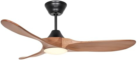 CasaFan Ventilateur de plafond 312269 Eco GENUINO-L avec lumière 122 cm pales noyer moteur chêne moyen