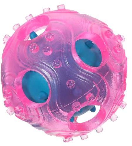 TOYANDONA Juguete de Bola Púas para Perros Juguete de Goma Dispensador de Comida Pelota de Premios para Entrenamiento Interactivo Casa o Parque Color Aleatorio
