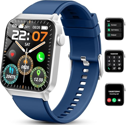 Smartwatch Uomo Donna con Effettua/Risposta Chiamate, 1.85 Orologio Fitness Smart Watch con Contapassi/Cardiofrequenzimetro/Cronometro, 113 Sportivo, Impermeabil IP68 Fitness Tracker per Android iOS