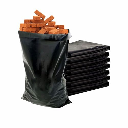 RelianceUK 100 Stück robuste schwarze Schuttsäcke – Baubeutel mit 30 kg + Belastung, 80 l Kapazität, 400 Gauge (100 Mikron), 50,8 x 76,2 cm Schuttsäcke, ideal für Bau, Garten und Haushalt