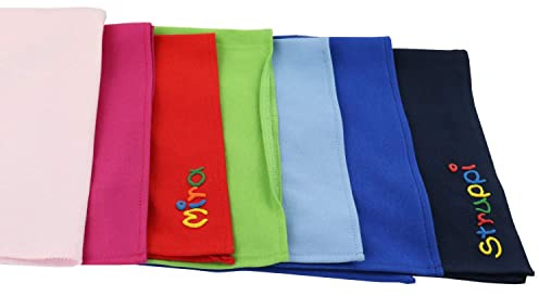Halstuch rot grün blau rosa lila dunkelblau hellblau blau kariert für Hunde mit Namen Personalisiertes karierte Hundehalstuch zum binden