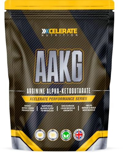 XCelerate Nutrition AAKG Arginine Alpha Ketoglutarate Powder Pump Energy Nitric Oxide Cell Volumiser Powder (250g)