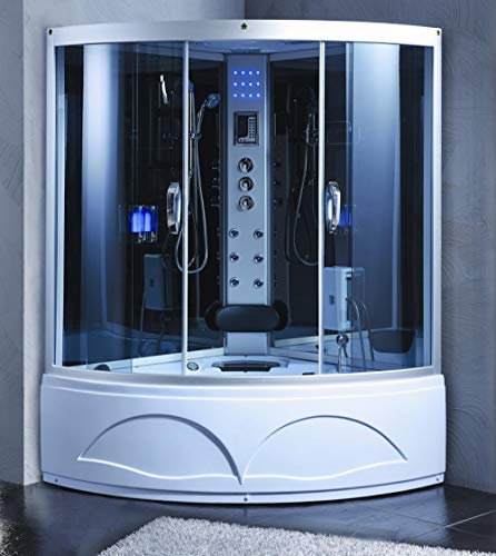 XXL Luxus LED Dampfdusche inkl. Whirlpool SET Duschtempel Komplettdusche +Radio