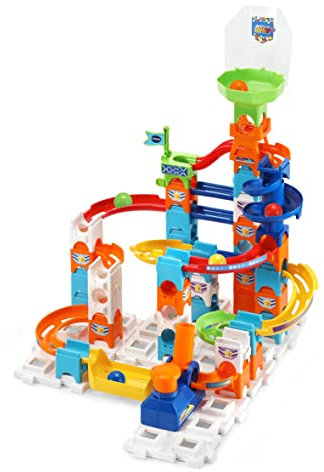 VTech Marble Rush - Adventure Set S100 – Interaktive Murmelbahn mit spannenden Bahnelementen, verschiedenen Aufbaumöglichkeiten und Wegführungen – Für Kinder von 4-12 Jahren