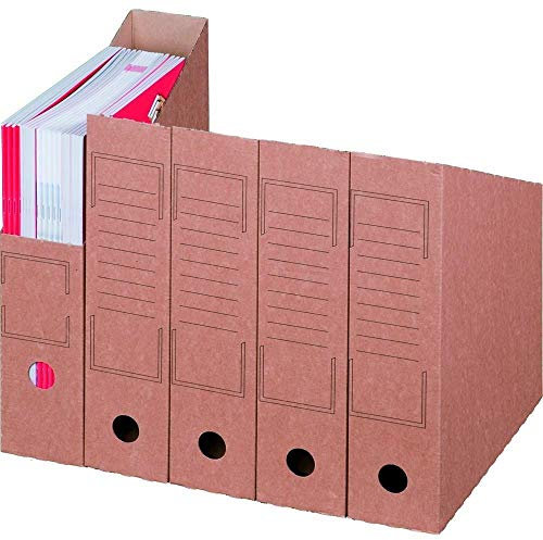 Ropipack Archiv-Stehsammler Zeitschriftensammler Archivbox Braun Karton 260 x 75 x 315 mm 20 Stück