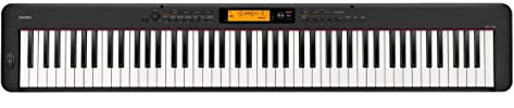 Casio CDP-S360 Digitales Heim-Klavier mit 88 Tasten und Knox-Getriebe, verstellbarer Keyboard-Ständer, Klavier-Stil, Sustain-Pedal und Lernbuch-Bundle (4 Stück)