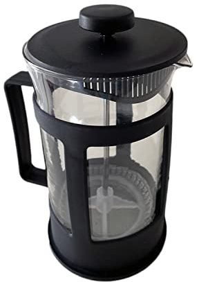 Tetera de cristal (600 ml.) Té negro, té verde, infusiones. Tetera/Cafetera Francesa con Émbolo para 2 tazas. Transportable. Fácil de usar y de limpiar.