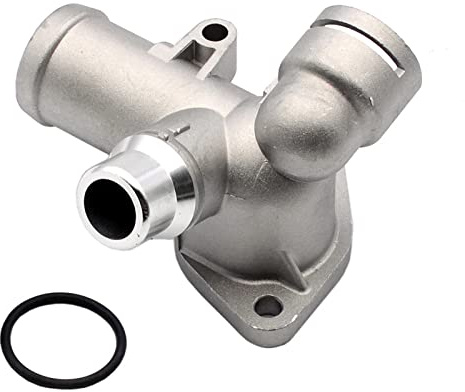 Alluminio acqua uscita guarnizione alloggiamento connettore acqua tubo refrigerante flangia per AUDI A4 B6 B7 1.8T Avant Cabrio Seat Exeo 2002 2003 2004 2005 2006-2008 06B121132E