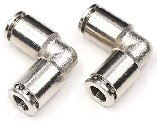 6mm Union Elbow Push to connect fittings Stainless Steel Tube Fittings Push Connectors,CEKER 6mm x 6mm Tube Quick Connect Fittings Air Line Fittings 2pack