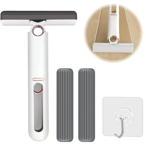 Mini-Mopp, Tragbarer, Selbstdrückender Mini-Mopp, Schwammmopp, Nass und Trocken, Geeignet für Wohnzimmer, Schlafzimmer, Büro, Badezimmer und Desktop-Glasreinigung