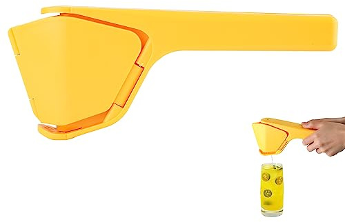 Presse-Agrumes Manuelle, Presse Agrumes Presse-Agrumes Manuel Pliable Portable Presse-Agrumes Citron Presse-Agrumes Portatif pour Citron Citron Vert Fruits Gain de Place (Jaune)