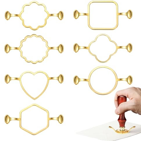 Metall Wachssiegel Form 7 Stück Wachs Siegel Formen für Umschläge Runden Wachssiegel Formen für DIY Craft Hochzeit Einladungen Karten Geschenke Verpackung