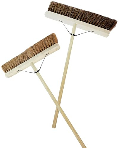 Sweeping Broom Soft Or Hard Bristle With Handle | Perfect For The Garden Yard Or Garage