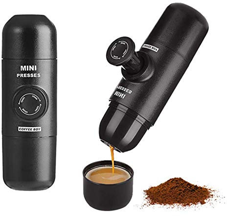 HWSY Machine à Expresso Portable, Version améliorée, cafetière à Expresso Manuelle, Parfaite pour Les Voyages, Le Camping, la Cuisine et Le Bureau Interesting