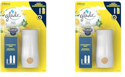 Glade Touch & Fresh (Brise One Touch) Mini Spray, Raumduft, Halter inkl. 1 Nachfüller, Fresh Lemon (Limone), 10 ml (Packung mit 2)