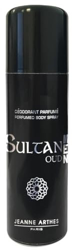 JEANNE ARTHES - Deodorante Uomo Sultan Men Oud - Spray Profumato - Profumo Ambra Vaniglia