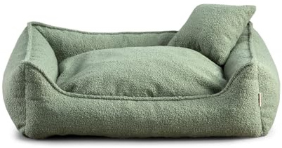 Gutekissen® Bear Hundebett Mittelgroße Hunde - Hundekissen Waschbar - Inklusive kleines Kissen - Farb- und Größenwahl (M - 80x70, Grün)